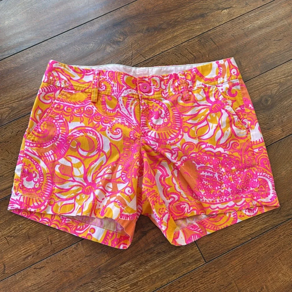 Vibrant Pink and Orange Women's Shorts